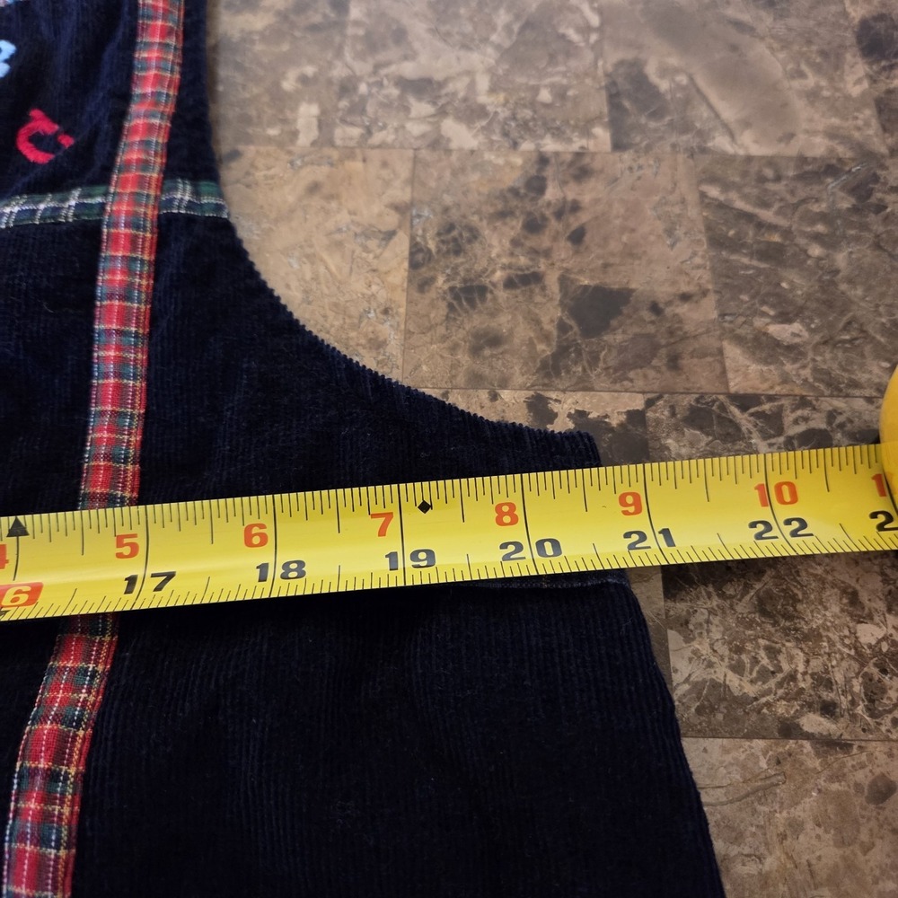 Casey & Max sz L teacher vest corduroy button up plaid embroidery patches - Picture 6 of 8